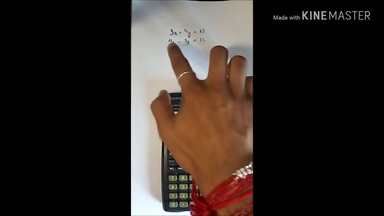 how to solve simultaneous equations using calculator
