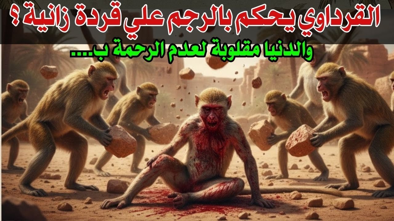 القرداوي يحكم بالرجم علي قردة زانية؟ والدنيا مقلوبة علي عدم الرحمة ب....