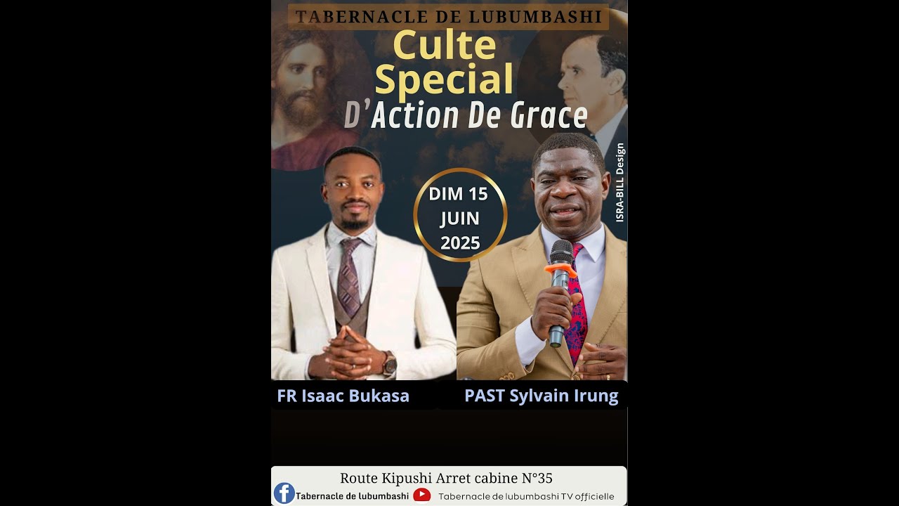 LE FRERE ISAAC BUKASA AU TABERNACLE DE LUBUMBASHI LE 15/06/2025