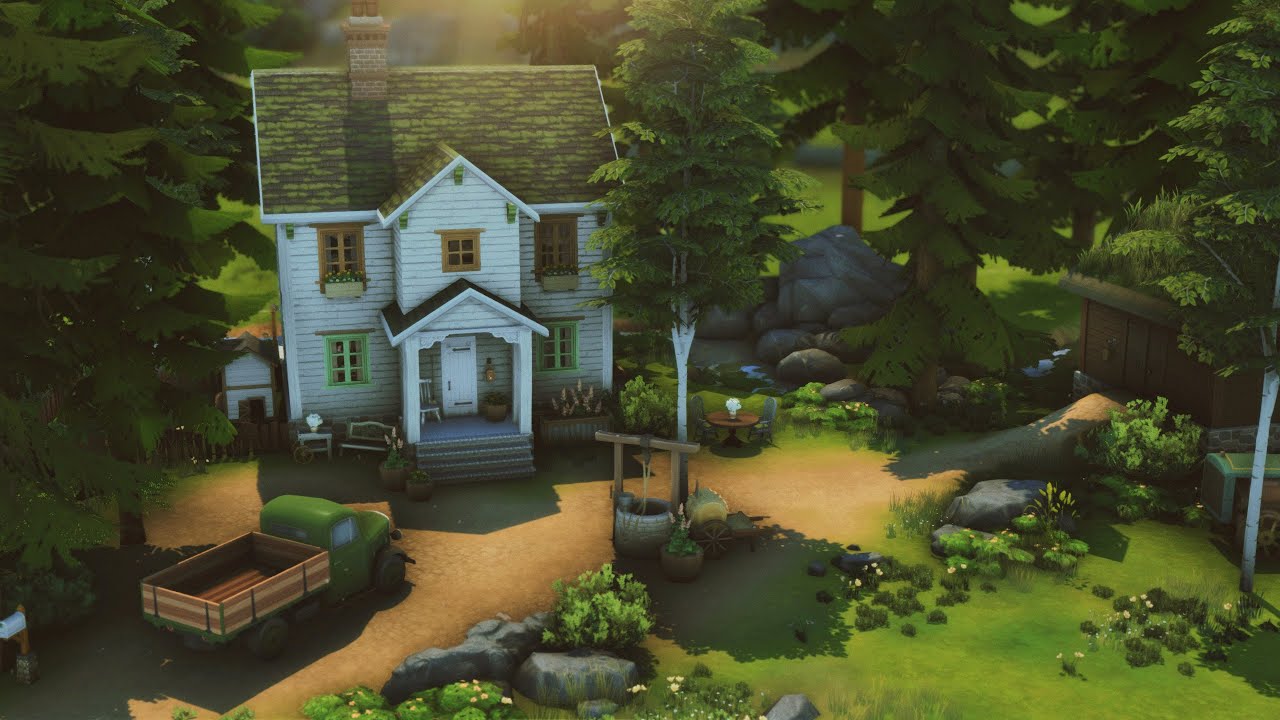 Old Farmhouse 🌲| The Sims 4 | Speed Build with Ambience Sounds