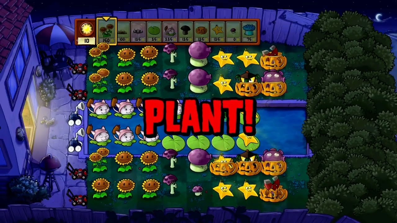 Plants vs. Zombies || Survival: Fog (Hard)