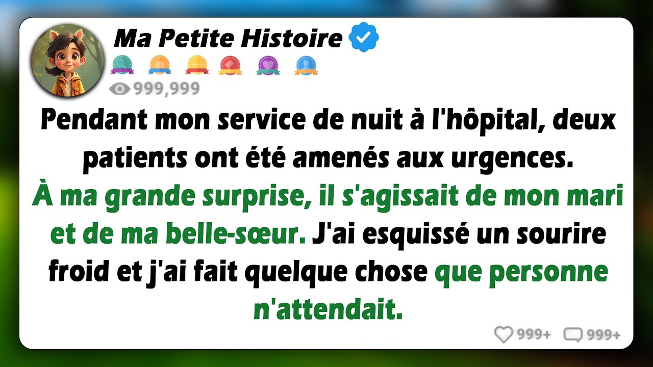 Au milieu de mon quart de nuit, deux patients ont été admis : mon mari et ma belle-sœur...