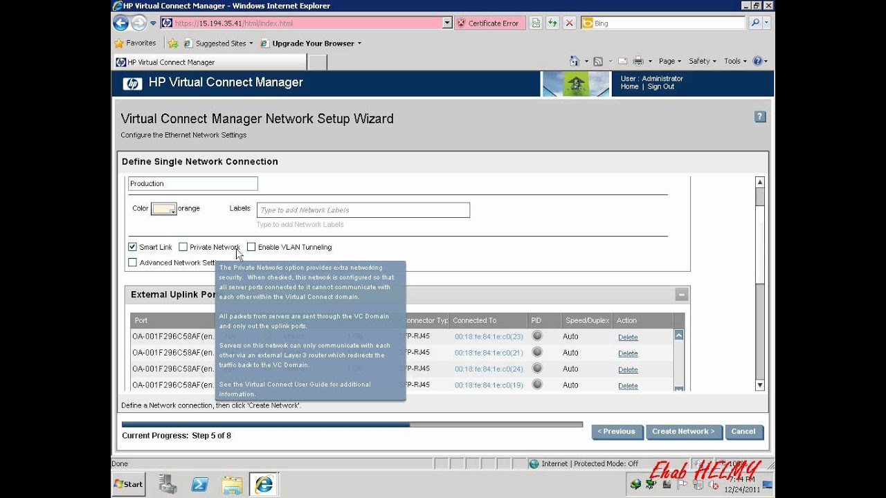 EHELMY - Basic Configuration for HP Virtual Connect FlexFabric 3.30.avi