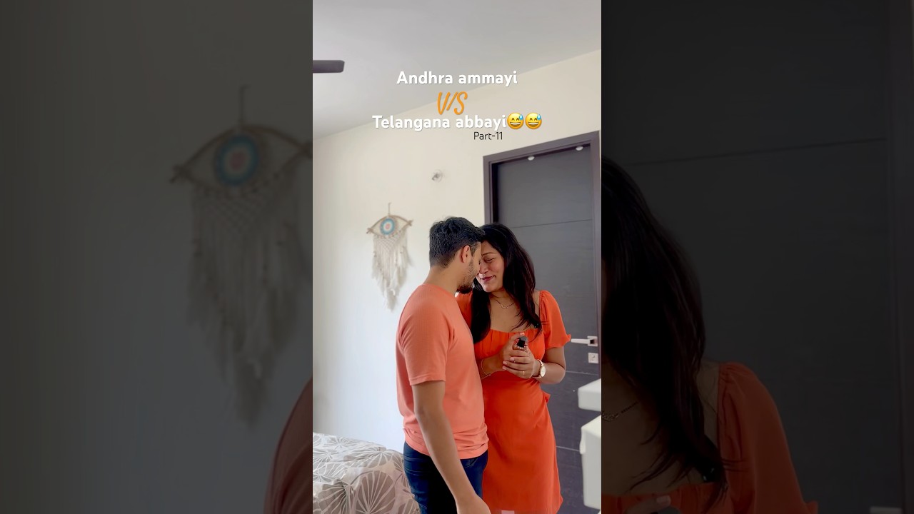 The way she talks Telangana slang at the end is too cute🥰🫶 #telangana #andhraammayi #funnyshorts