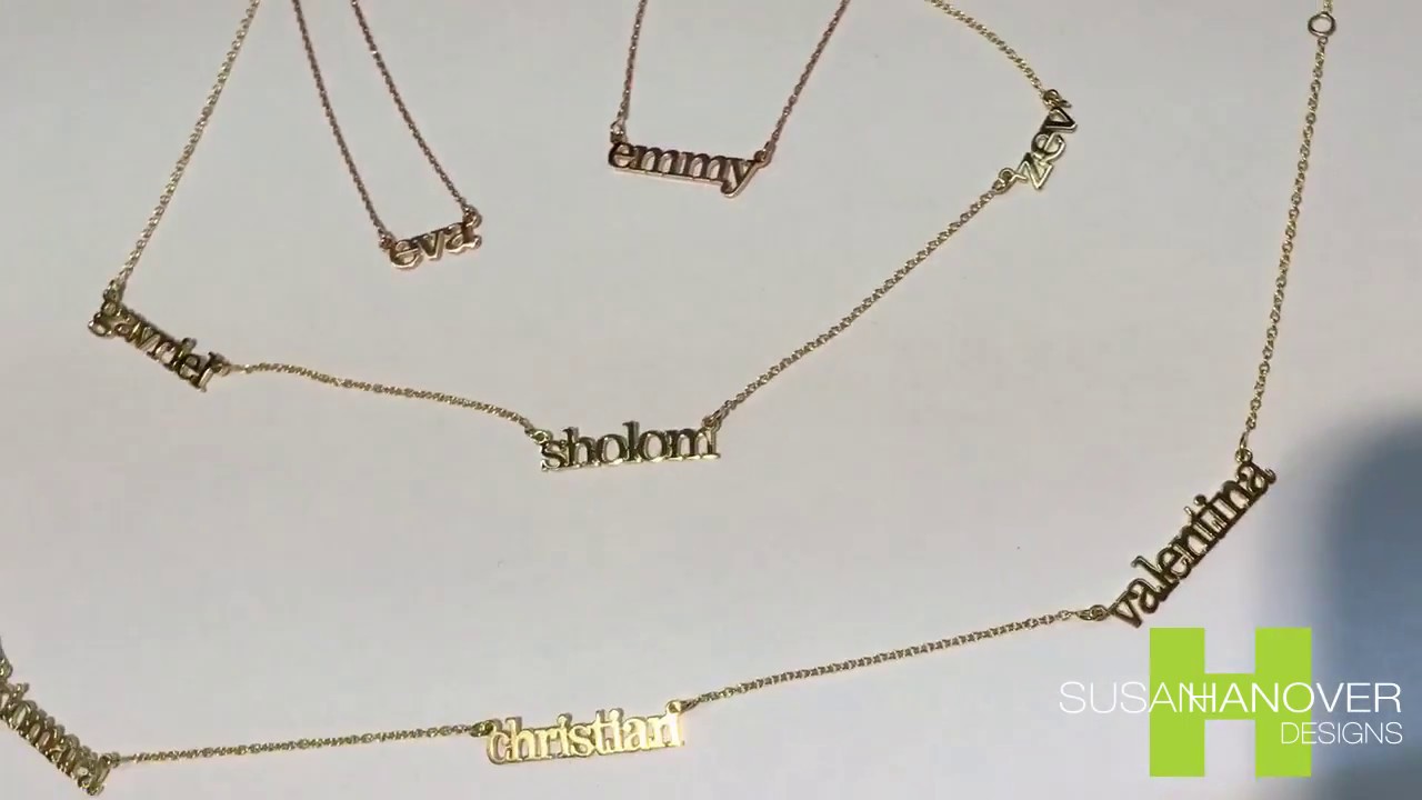 14kt Gold Personalized Necklaces