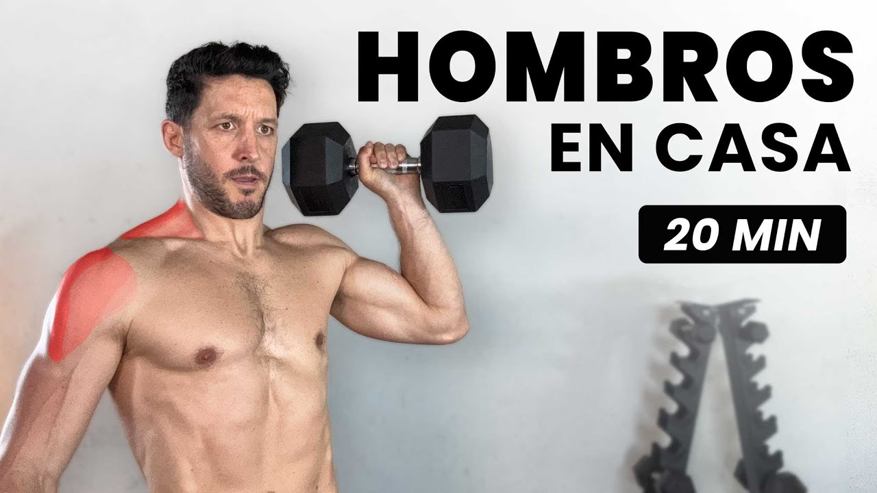 Sesión de HOMBROS en 20 min | Ganar músculo EN CASA con mancuernas