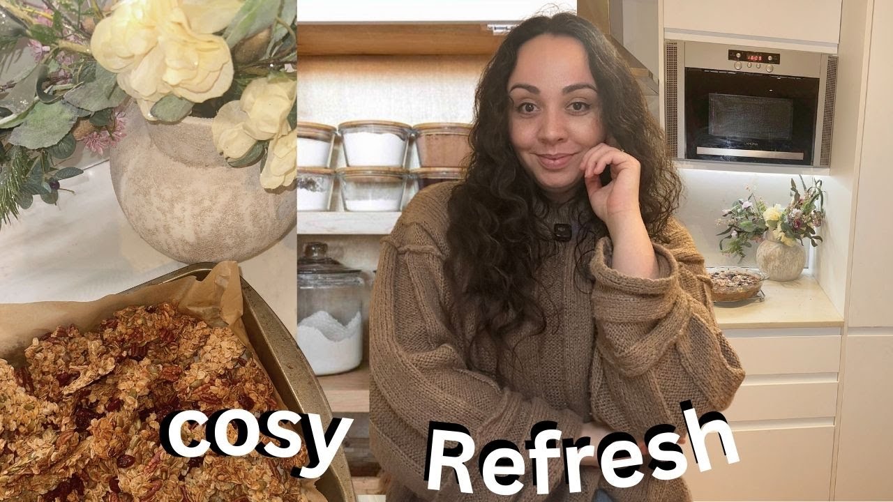 Cosy Sunday reset | making granola, food haul and decluttering everything in the cupboard