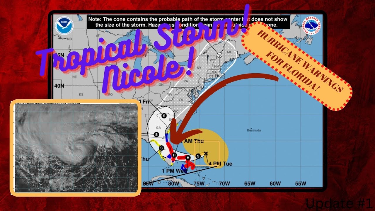 Tropical Storm Nicole Strengthening on the way to the Bahamas!