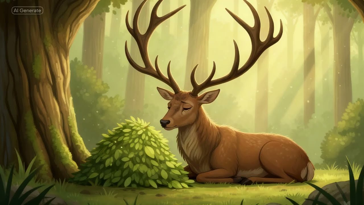 The Sick Stag: A Bedtime Story About Helpful Kindness (Aesop's Fables)