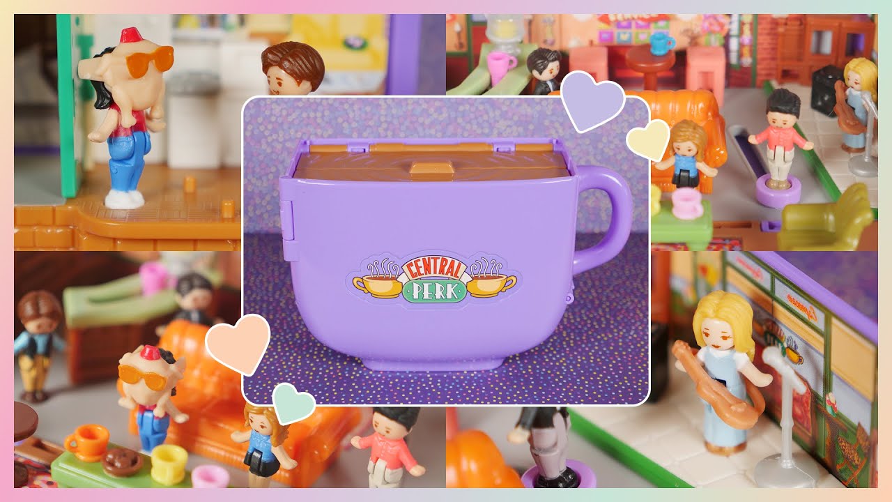 ✨ВИТРИНА✨ Коллекционная коллекция Polly Pocket: Друзья, Центральная кофейня, компактный игровой н...