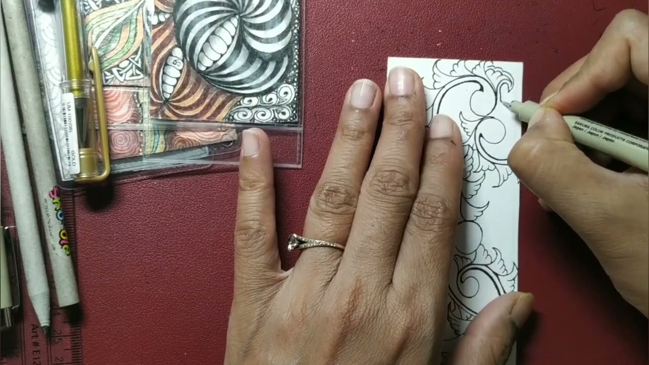 Zentangle Ornamental Bookmarks -(5)