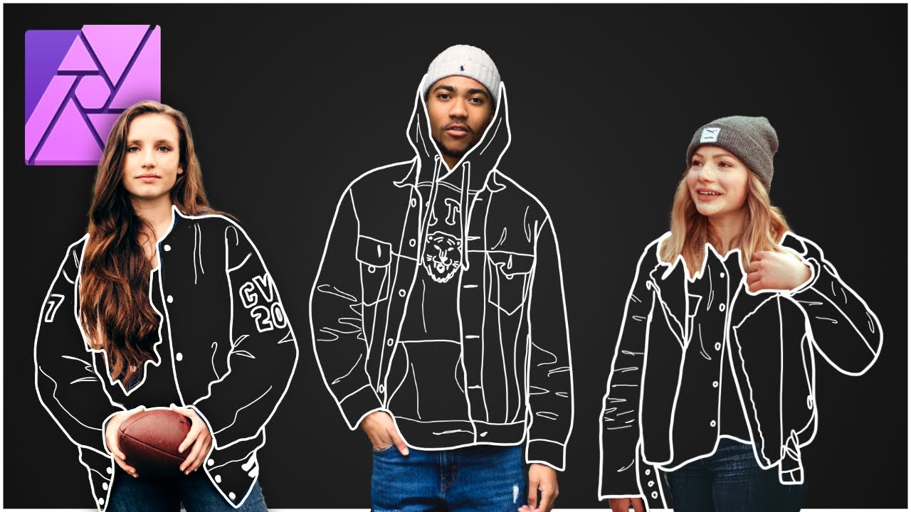 How to Create Invisible Clothes Using Line Art | Affinity Photo Tutorial