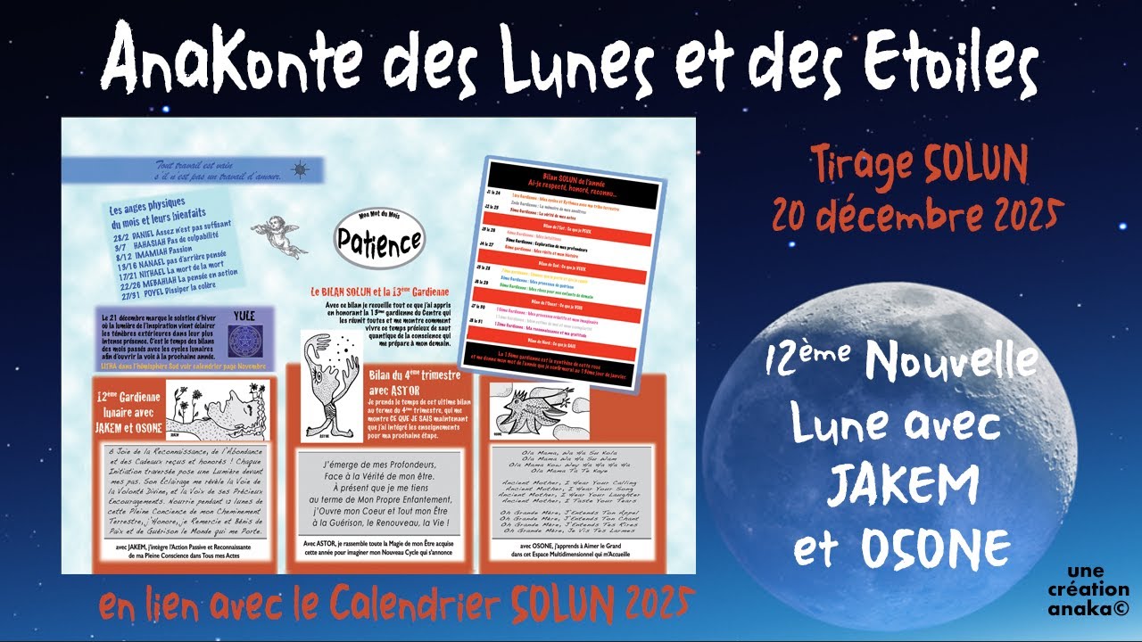 12ème nouvelle lune 2025 et tirage SOLUN