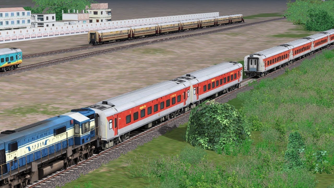 Twin WDM3D Split LHB AC Coaches | 1st AC to 2nd AC Separation | Indian Train Simulator