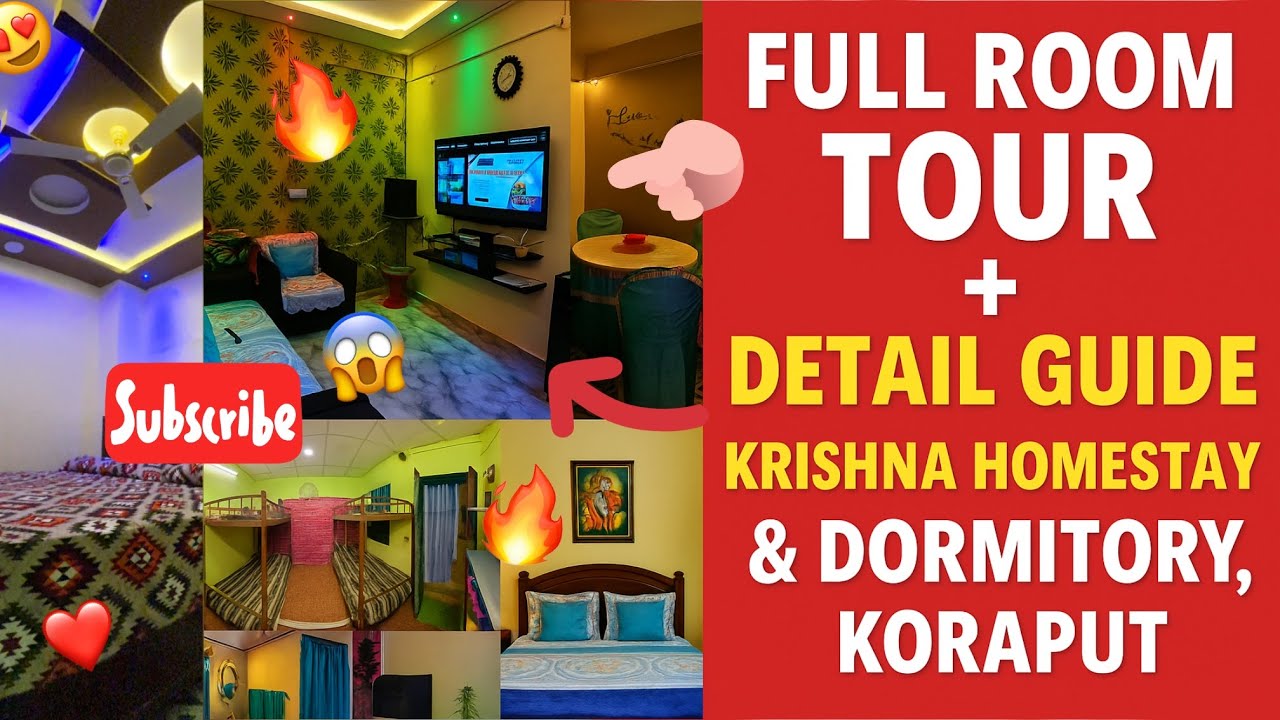 Koraput Budget Stay + Luxury Comfort | Krishna Homestay & Dormitory Complete Vlog 🔥😍  