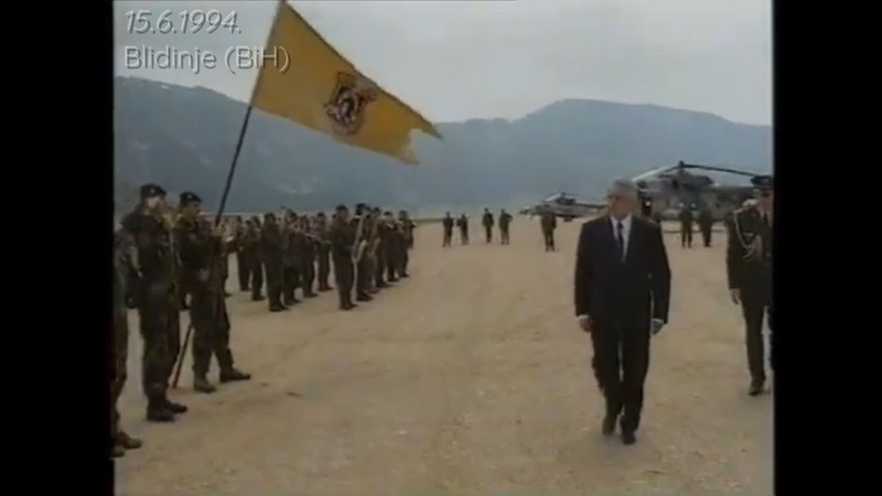 15.6.1994. - FRANJO TUĐMAN NA BLIDINJU S GOJKOM ŠUŠKOM, SLOBODANOM PRALJKOM I JADRANKOM PRILIĆEM