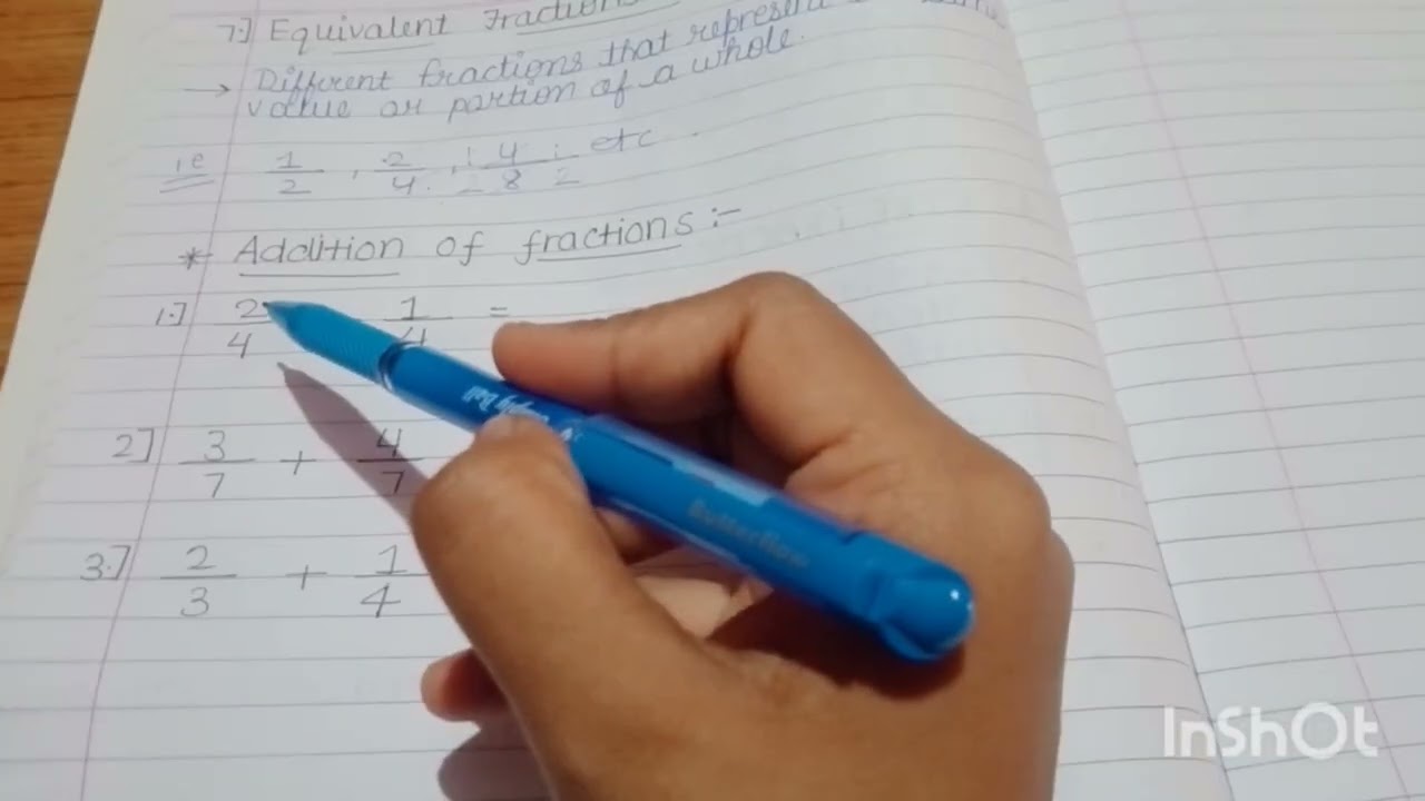 FRACTIONS || TYPES || ADDITION AND SUBTRACTION OF FRACTIONS 