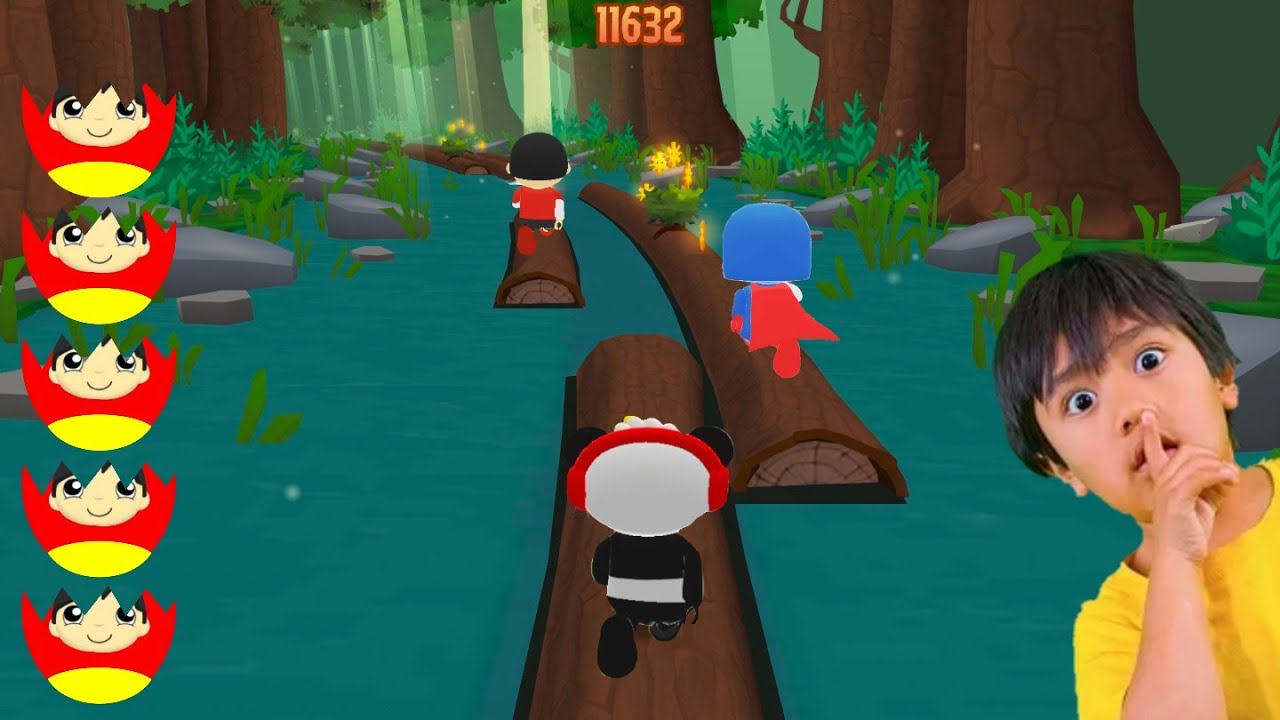 Tag with Ryan Kaji - Combo Panda 🆚 Daredevil Ryan 🆚 Ryan the Clown 🆚 Red T-Shirt🆚 Dino Excavator !