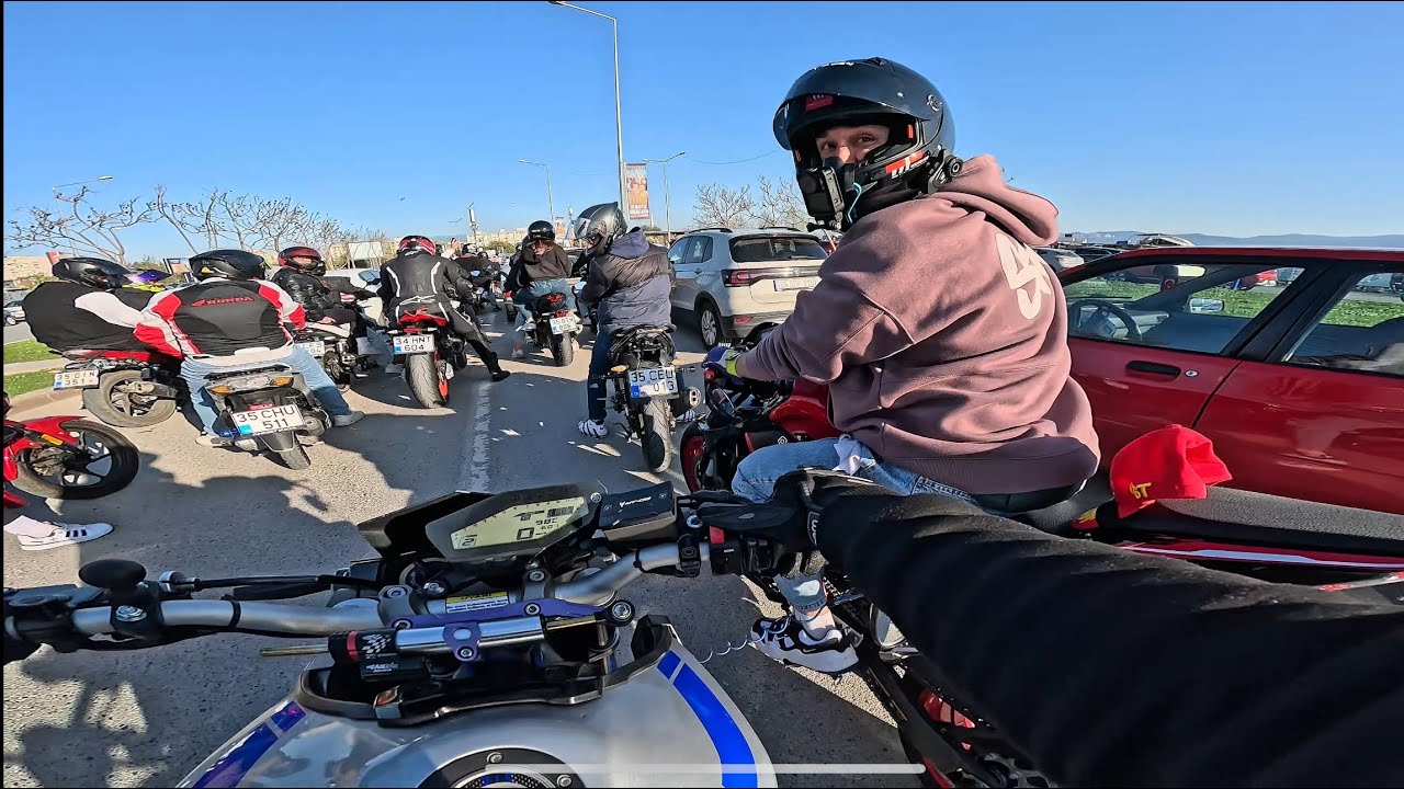 30 KİŞİLİK GRUP S&Uuml;R&Uuml;Ş&Uuml; // &Ccedil;APIN'IN BULUŞMASINA GİTTİM -  MT 09 MOTOVLOG