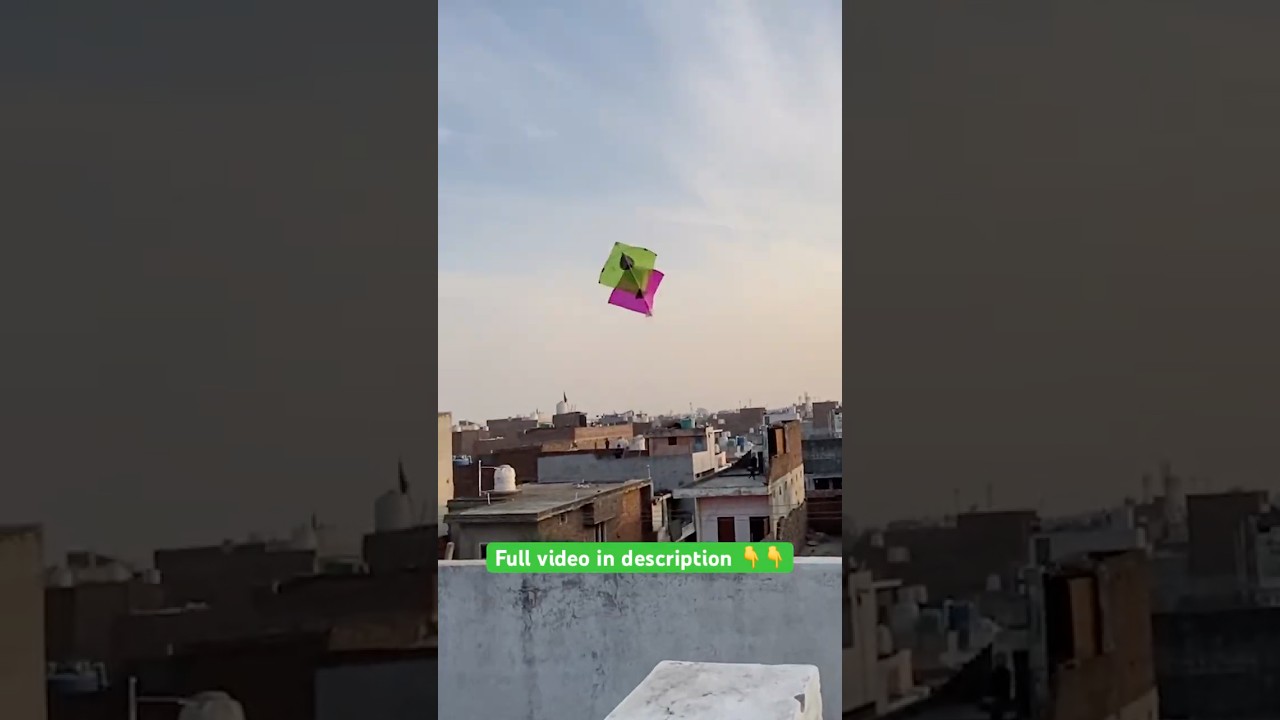 Double Kite Flying + Making ! How to make double Kite ! Easy making 