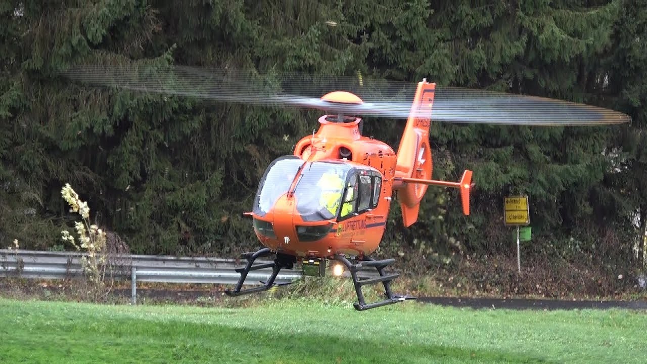 RTH Christoph 3 Luftrettung Köln startet in Hennef-Lichtenberg am 19.11.17