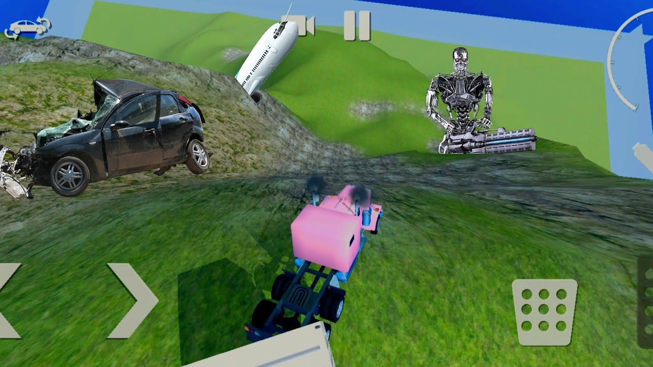 The Highest Mountain vs Trucks - Car Crash Simulator: Real Car Damage Accident 3D