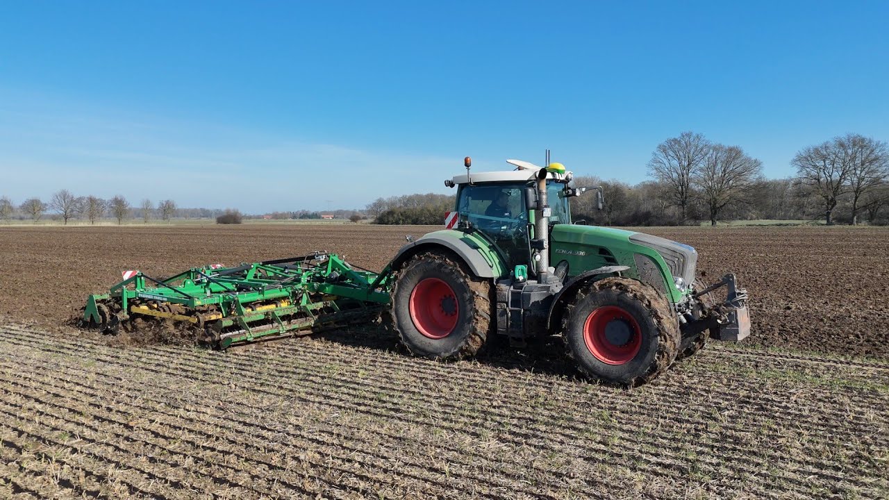 FENDT 936 mit ein KERNER STRATOS 600 Grubber / 4K