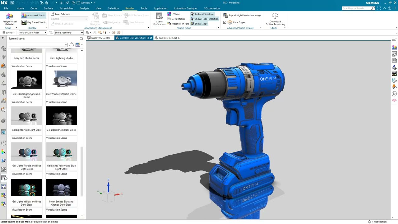 Siemens NX Render: Appearance Management | OnePLM