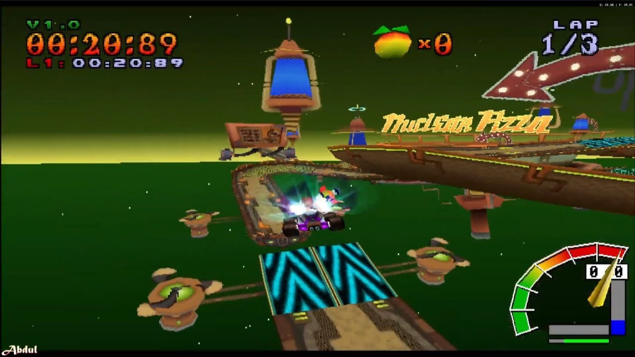 CTR '99 Custom Track: Drive-Thru Danger - CTR NF (1:57:78)