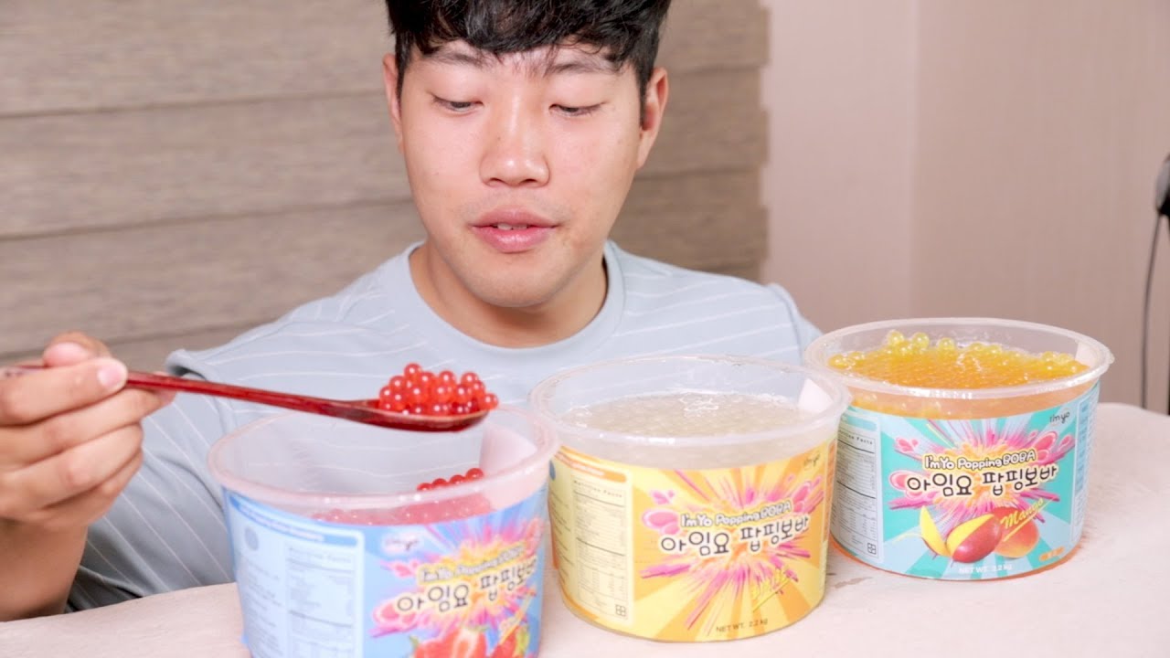 팝핑보바 이팅사운드 ASMR *말없음 | POPPING BOBA EATING SOUND ASMR *NO TALKING