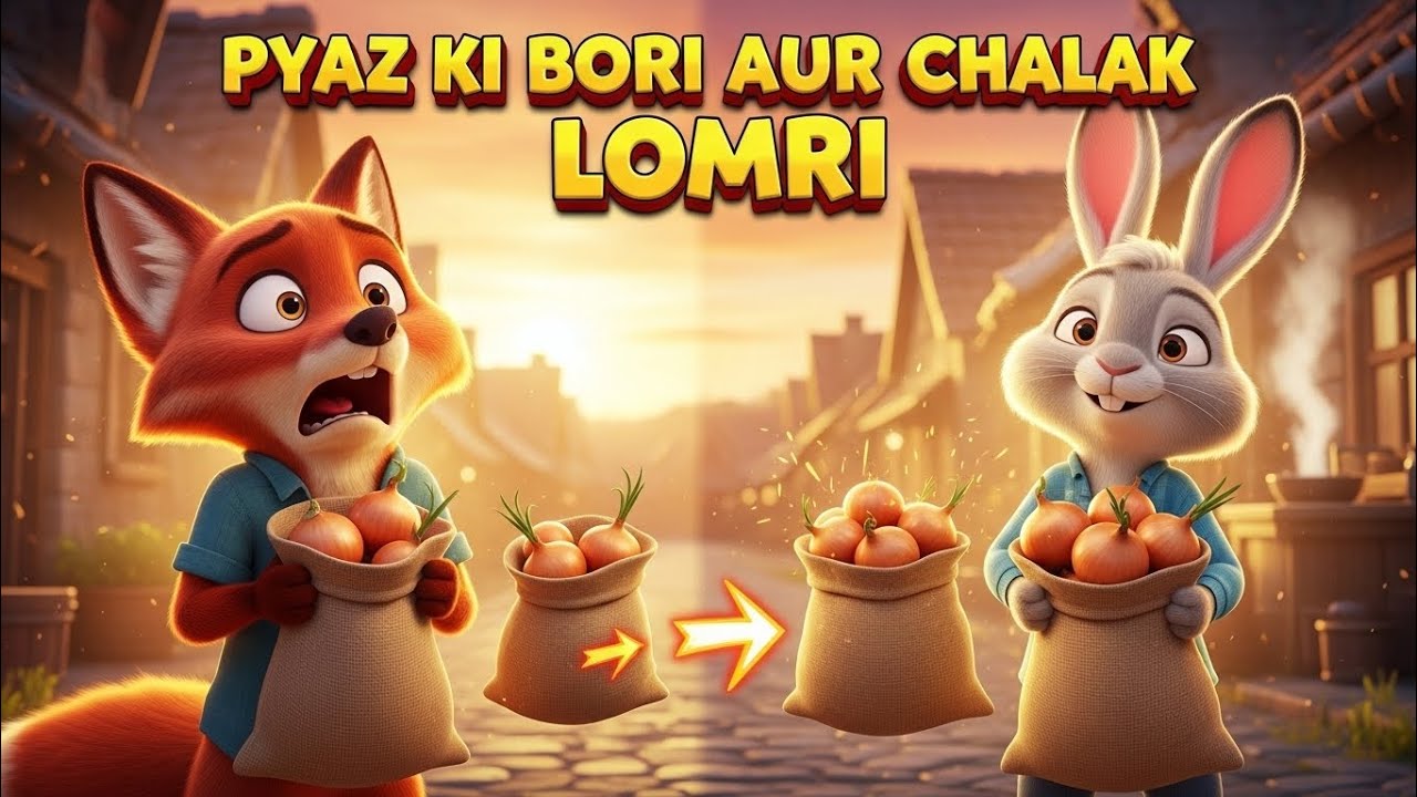Pyaz ki Bori Aur Chalak Lomri ki kahani | Moral story | urdu hindi kahani