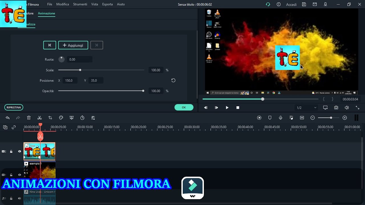 CREARE DELLE ANIMAZIONI CON FILMORA