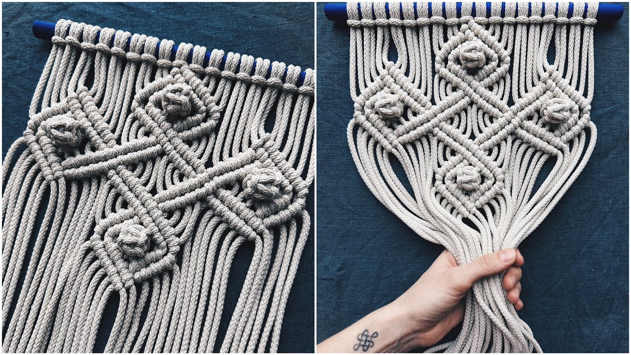 DIY: MACRAME PATTERN CARCED PLATBANDS