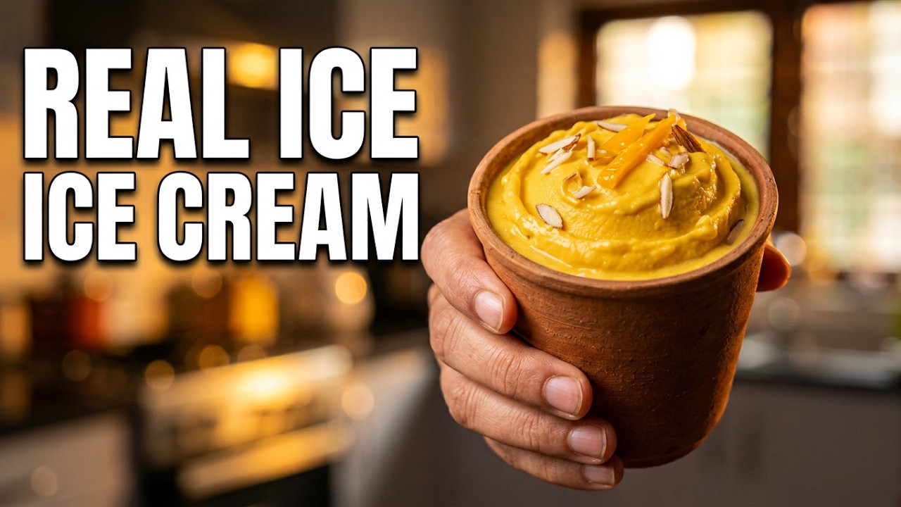 🥭 Homemade Mango Ice Cream | Easy No-Churn Mango Ice Cream Recipe | 3 Ingredient Summer Dessert