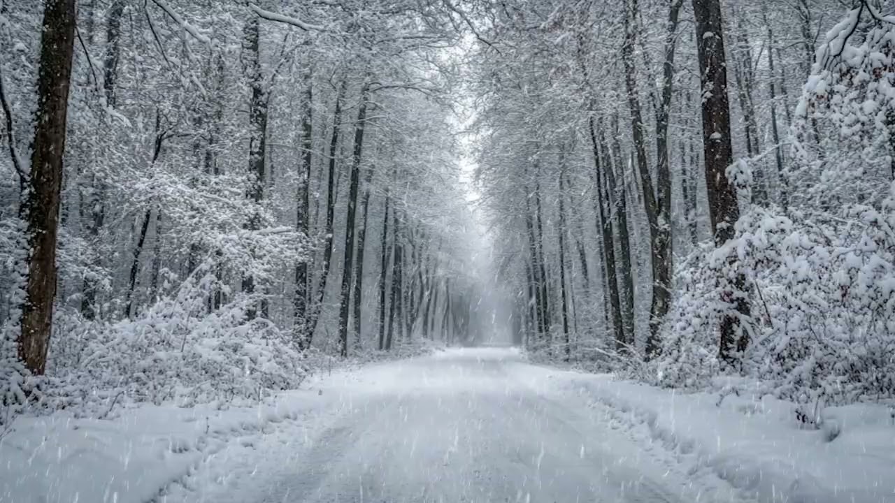 Morning Appears Without Sound as Snow Defines the Winter World