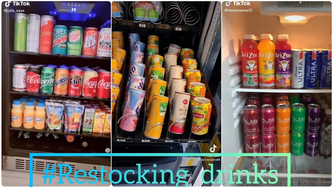 Satisfying restocking drinks  compilation | #Fridge,#drinks,#restock,
