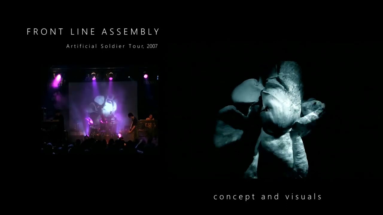 Visuals for screening at the Front Line Assembly's Artificial Soldier World Tour, 2007