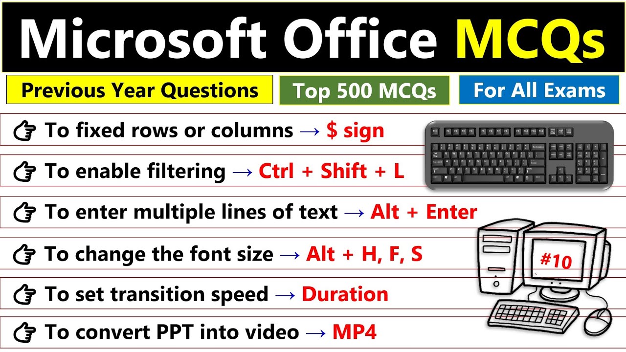 Top 500 MS Office mcq Questions and Answer | Microsoft Office | MS Office