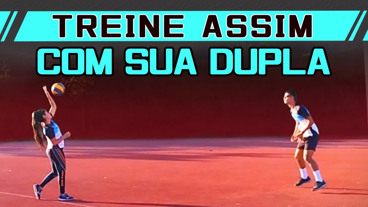 TREINO DE VÔLEI EM DUPLA.