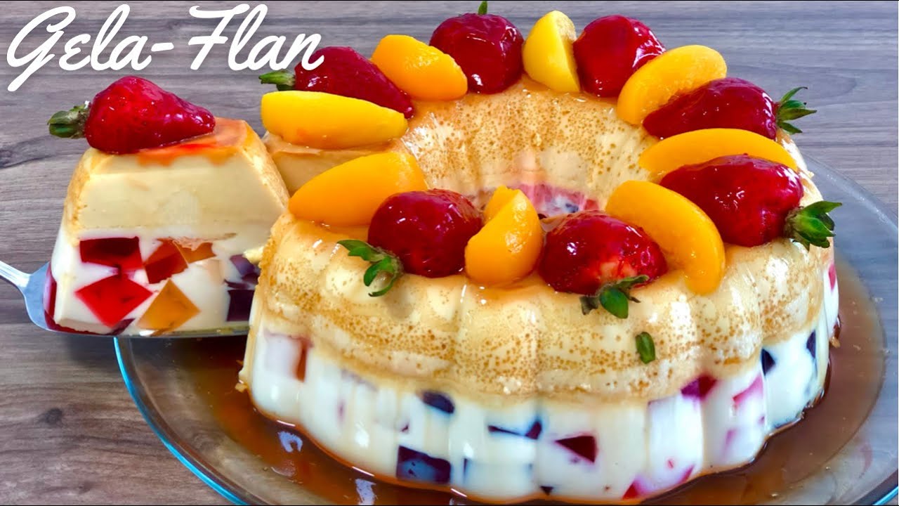 GELAFLAN POSTRE 2 EN 1 | FLAN CON GELATINA 3 LECHES DE MOSAICO | POSTRES CON IXCHEL