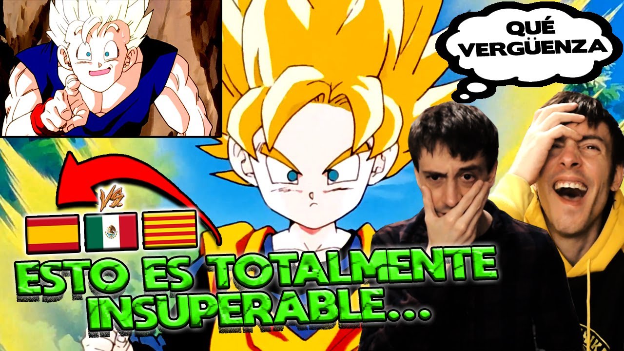 ESPAÑOLES REACCIONAN A DRAGON BALL LATINO VS ESPAÑOL 💥GOTEN SE TRANSFORMA EN SSJ POR PRIMERA VEZ💥