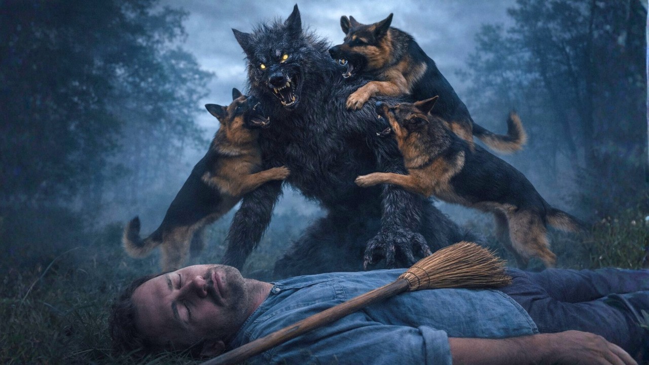 ELE DESMAIOU QUANDO VIU O LOBISOMEM, MAS SEUS CACHORROS O SALVARAM