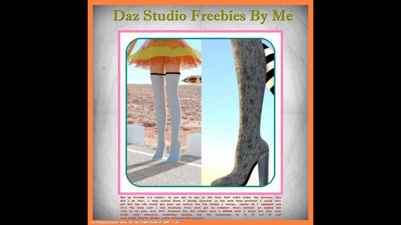 HYPERSALE EVERYTHING FREE DAZ STUDIO STUFF 500+ CRAFTED  Lovelingly BY ME ( for 15 years )