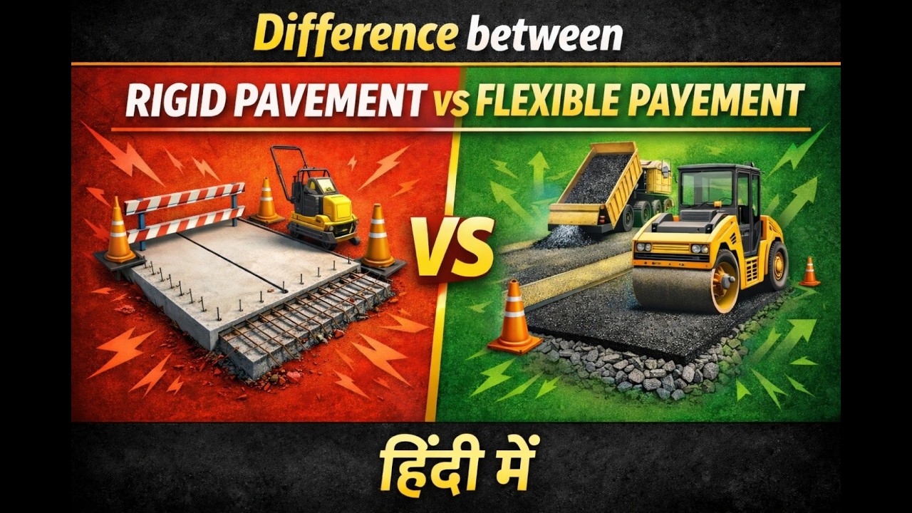 Difference between Flexible Pavement and Rigid Pavement | in Hindi | Engineering. Civil_Knowledge289