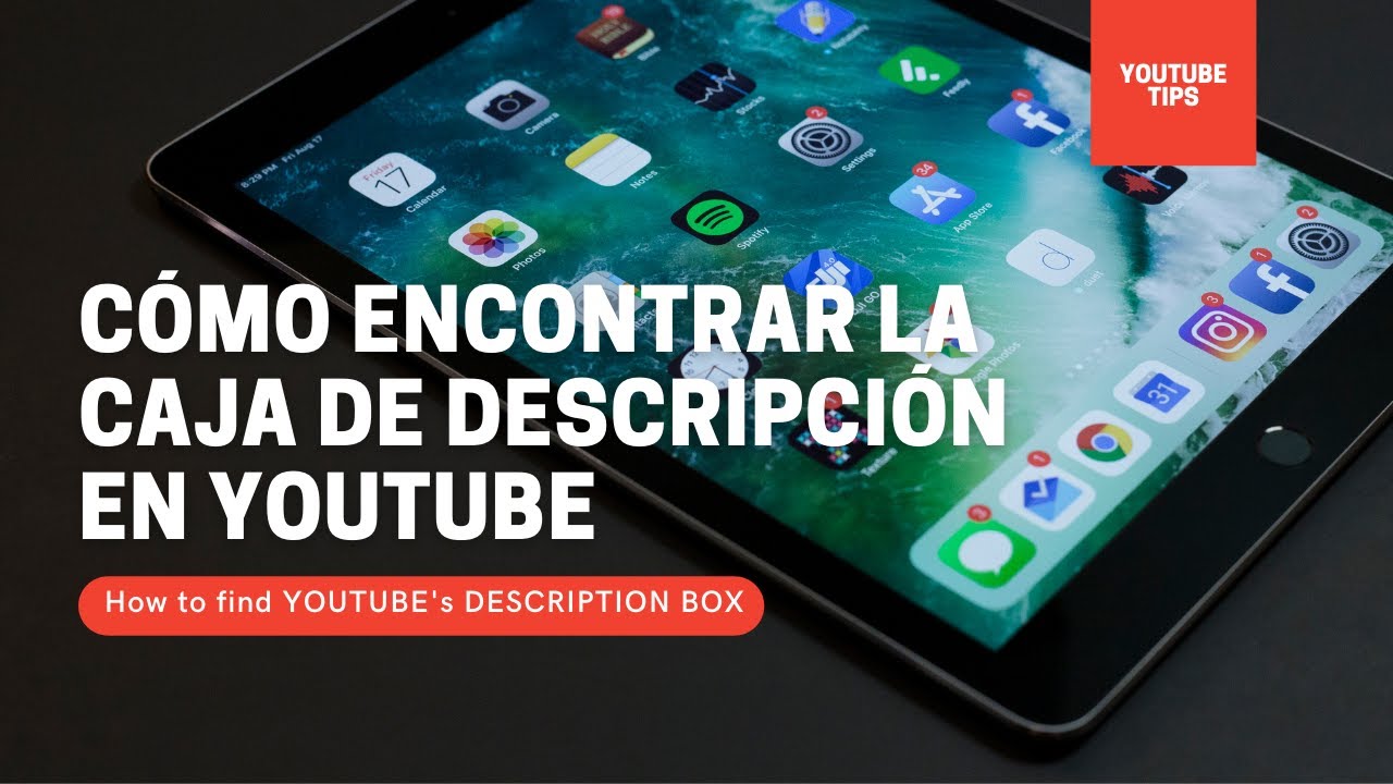 C&oacute;mo encontrar la CAJITA DE DESCRIPCI&Oacute;N o INFORMACI&Oacute;N en YOUTUBE