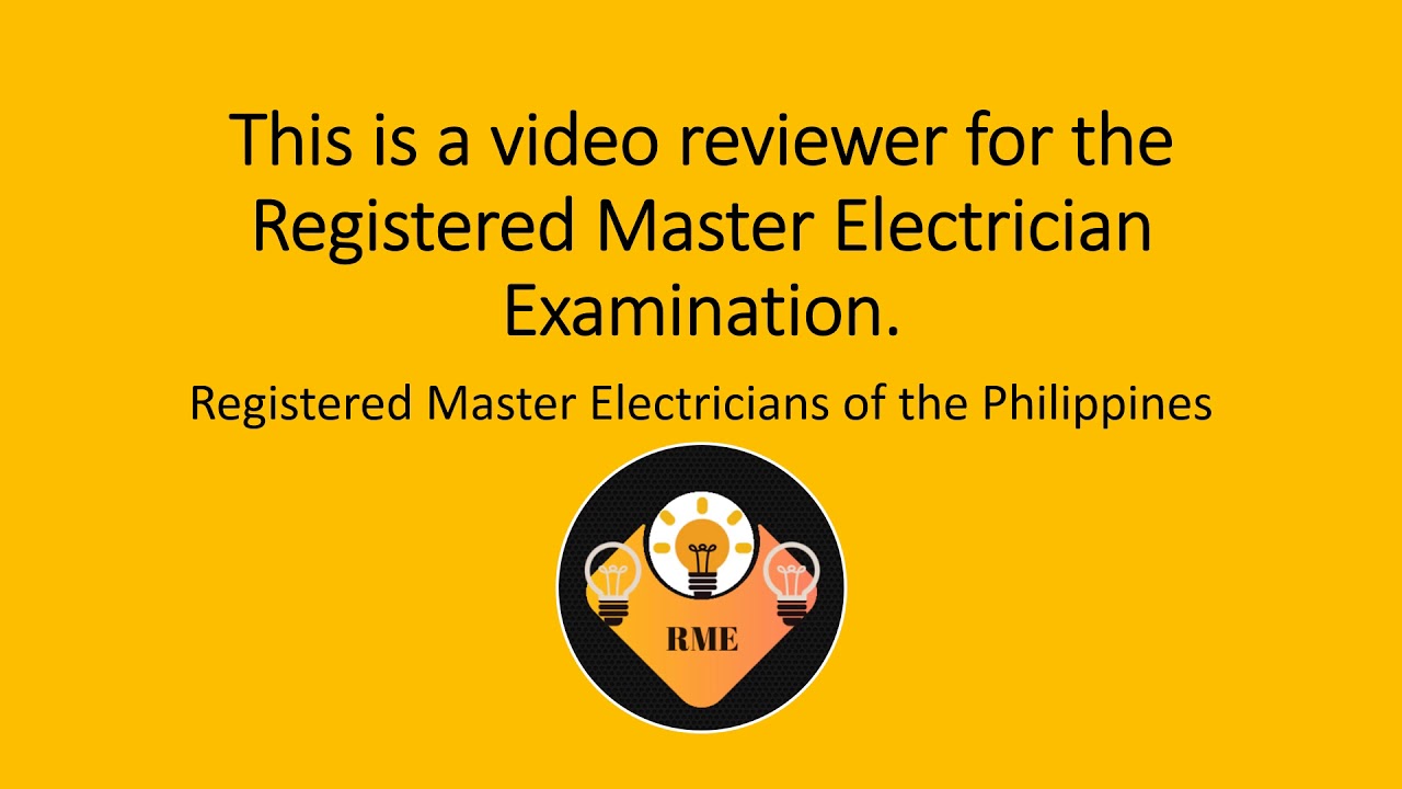 Registered Master Electrician Reviewer Philippines