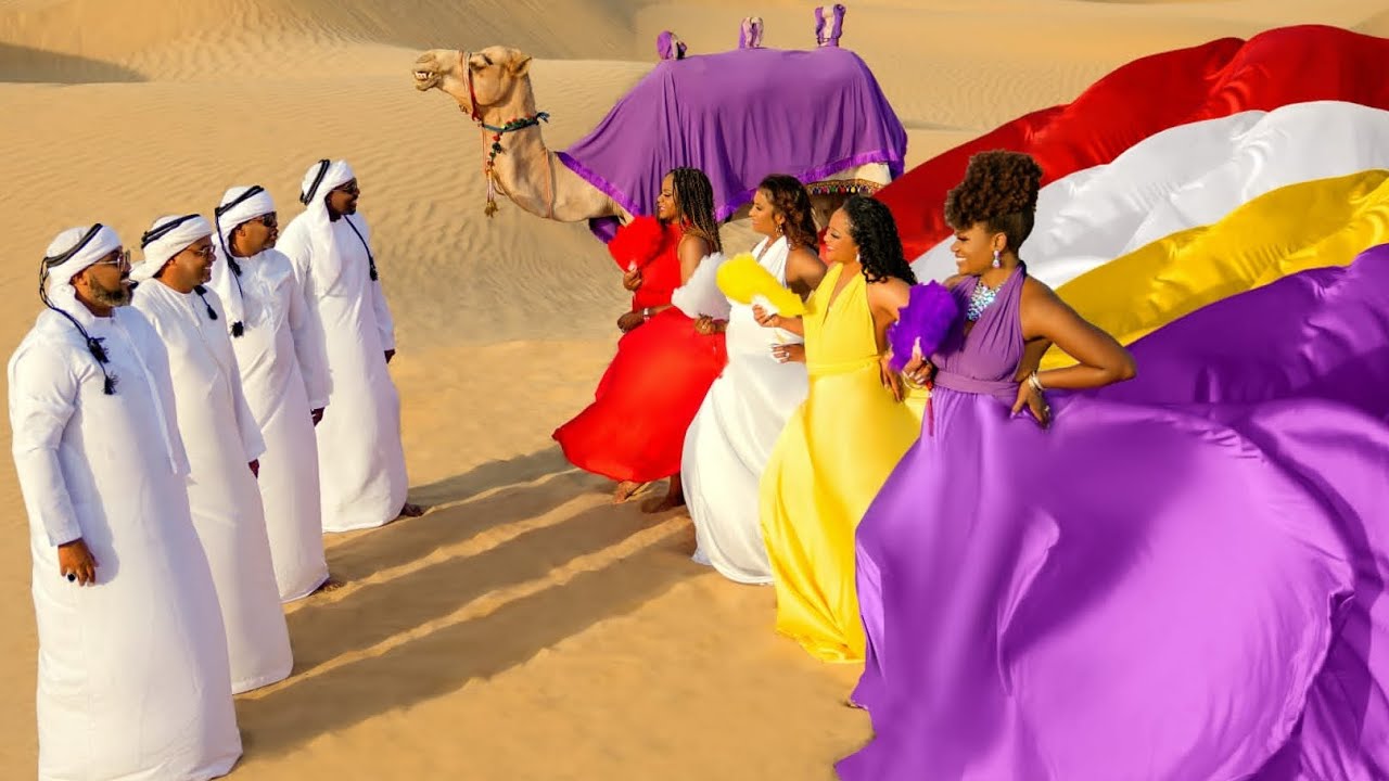 Couples In Dubai Flying Dress Photoshoot Experience