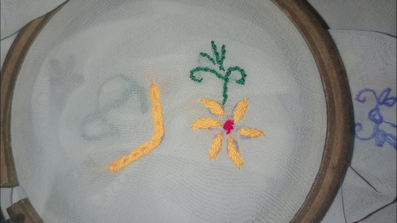 Beautiful Urdu Name Embroidery Design🌷.#tutorial @YouTube @EmbroideryDesigns-p4r 