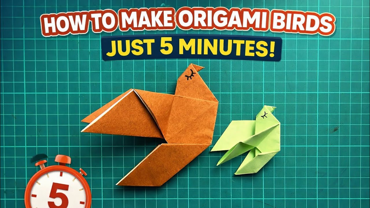 Easy Origami Bird — Make It in Just 5 Minutes! 🕊️