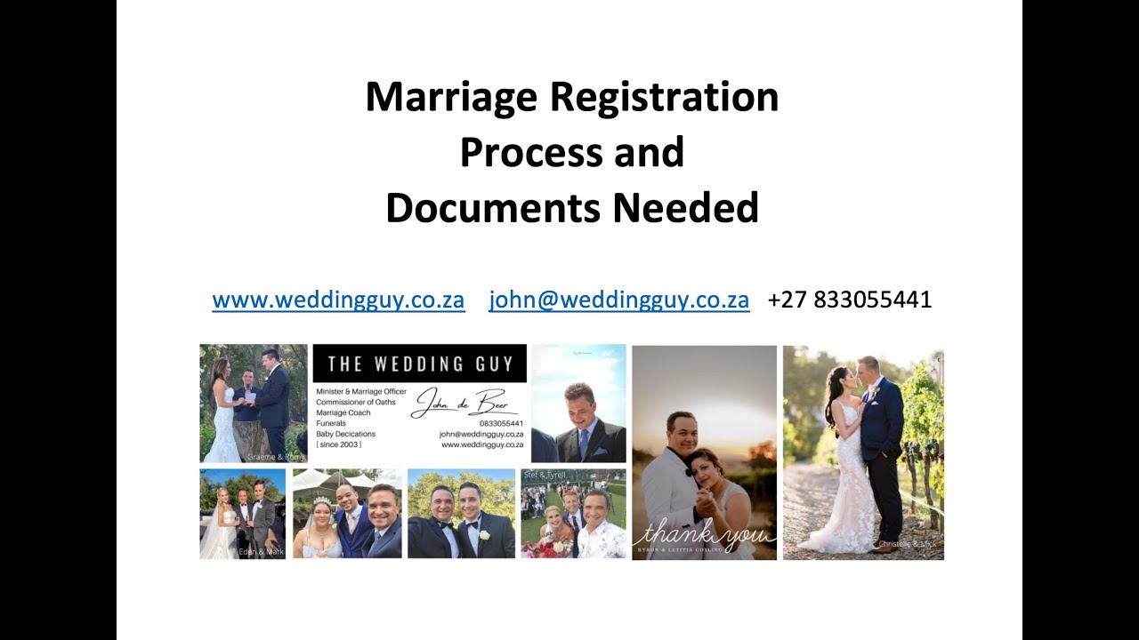 Marriage Registration & Process (chapters in timeline)